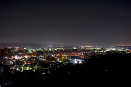 西山公園　展望デッキの夜景