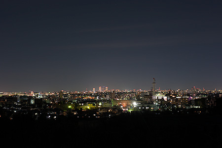 大高緑地　展望台の夜景