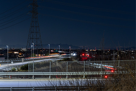 太田強戸PA（東行き）の夜景