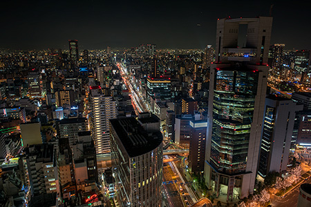 大阪駅前　第3ビルの夜景