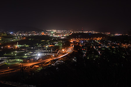 大沢町・室蘭観光道路の夜景