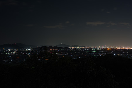 大谷スカイライン　野村山展望台の夜景