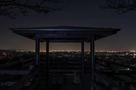 大谷スカイライン　野村山展望台の夜景