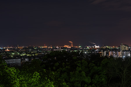 乙川白山公園 展望台の夜景