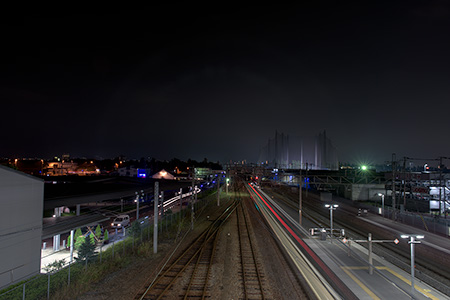 竜王駅　南北自由通路山並みビューポイントの夜景