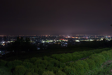 寒河江公園　展望広場の夜景