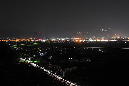 妻女山の夜景