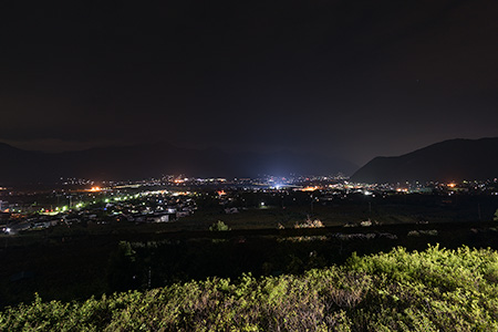 千曲川さかきPA（下り）の夜景