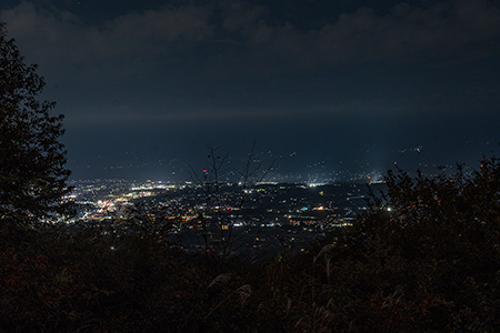 沢城湖展望台の夜景