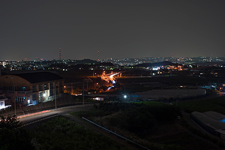 西部プラザ公園　展望台の夜景