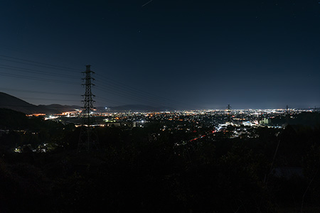 浅間山中腹の夜景