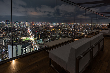 渋谷スクランブルスクエア　SHIBUYA SKYの夜景