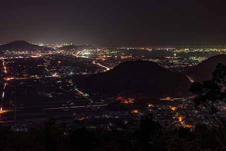 白峰展望台の夜景