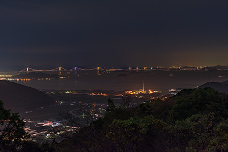 白峰展望台の夜景