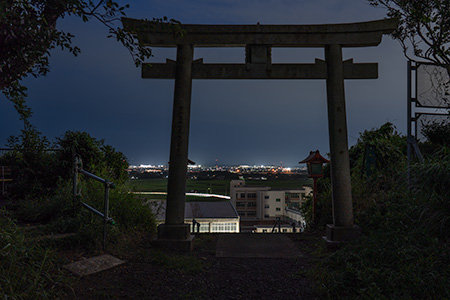 率土神社 見晴らし台の夜景