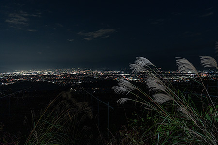 南アルプス市中野の夜景