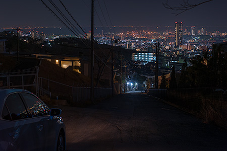新神戸変電所前の夜景