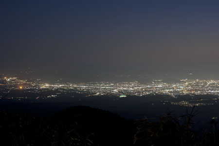 杓子峠　芦ノ湖スカイラインの夜景