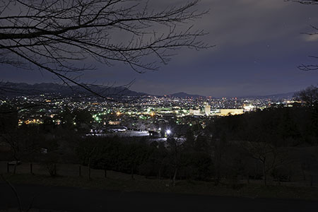 少林山　展望デッキの夜景