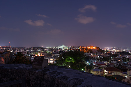 首里城　物見台の夜景