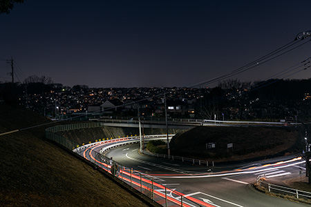 高幡台歩道橋の夜景