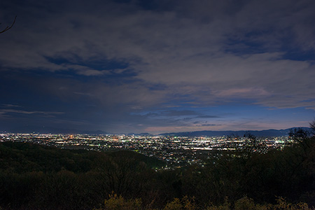 高円山展望所の夜景