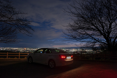 高円山展望所の夜景