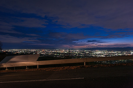 高円山大和三山展望所の夜景