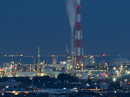 垂坂公園・羽津山緑地の夜景