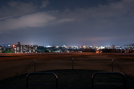 ビオトープ立田の杜 第二公園の夜景