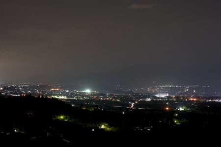 ハーモニックロード　青木ヶ沢展望台の夜景