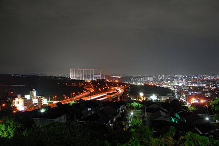 天王山北公園の夜景