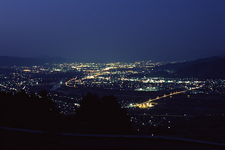 千曲川展望公園の夜景