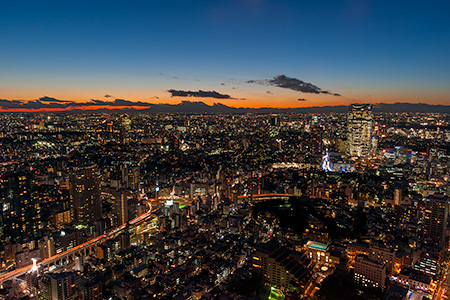 東京タワー トップデッキの夜景