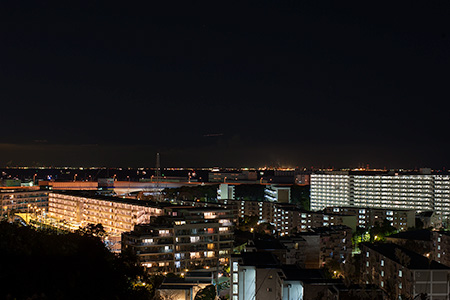 富岡総合公園　見晴らし台の夜景