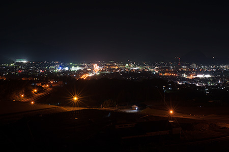 陶芸の村公園　展望広場の夜景