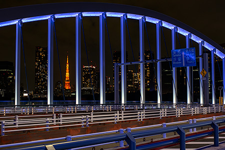築地大橋の夜景