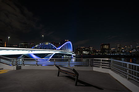 築地大橋の夜景