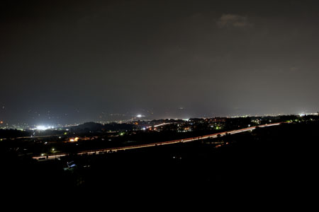 ハーモニックロード　月夜平大橋展望台の夜景