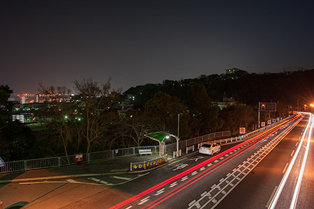 鶴甲南歩道橋の夜景