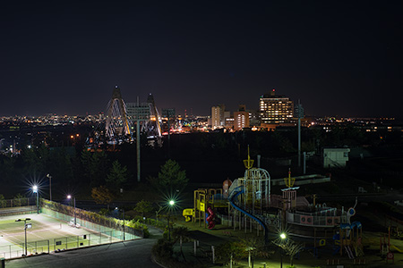 内灘総合公園　円形展望台の夜景