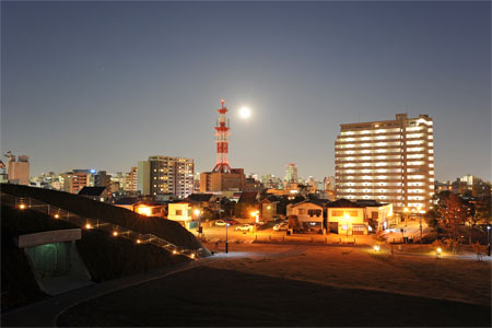 宇都宮城址公園の夜景