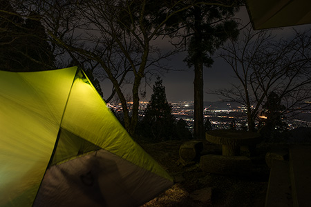若杉楽園キャンプ場の夜景