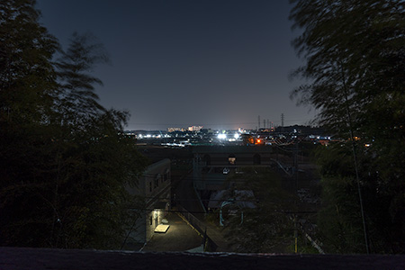 和名ヶ谷水門近く展望台の夜景