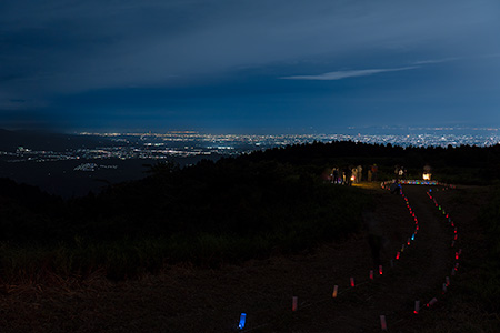 大和葛城山　山頂の夜景