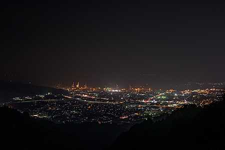 山原付近の夜景