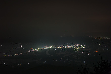 矢岳高原　展望台の夜景